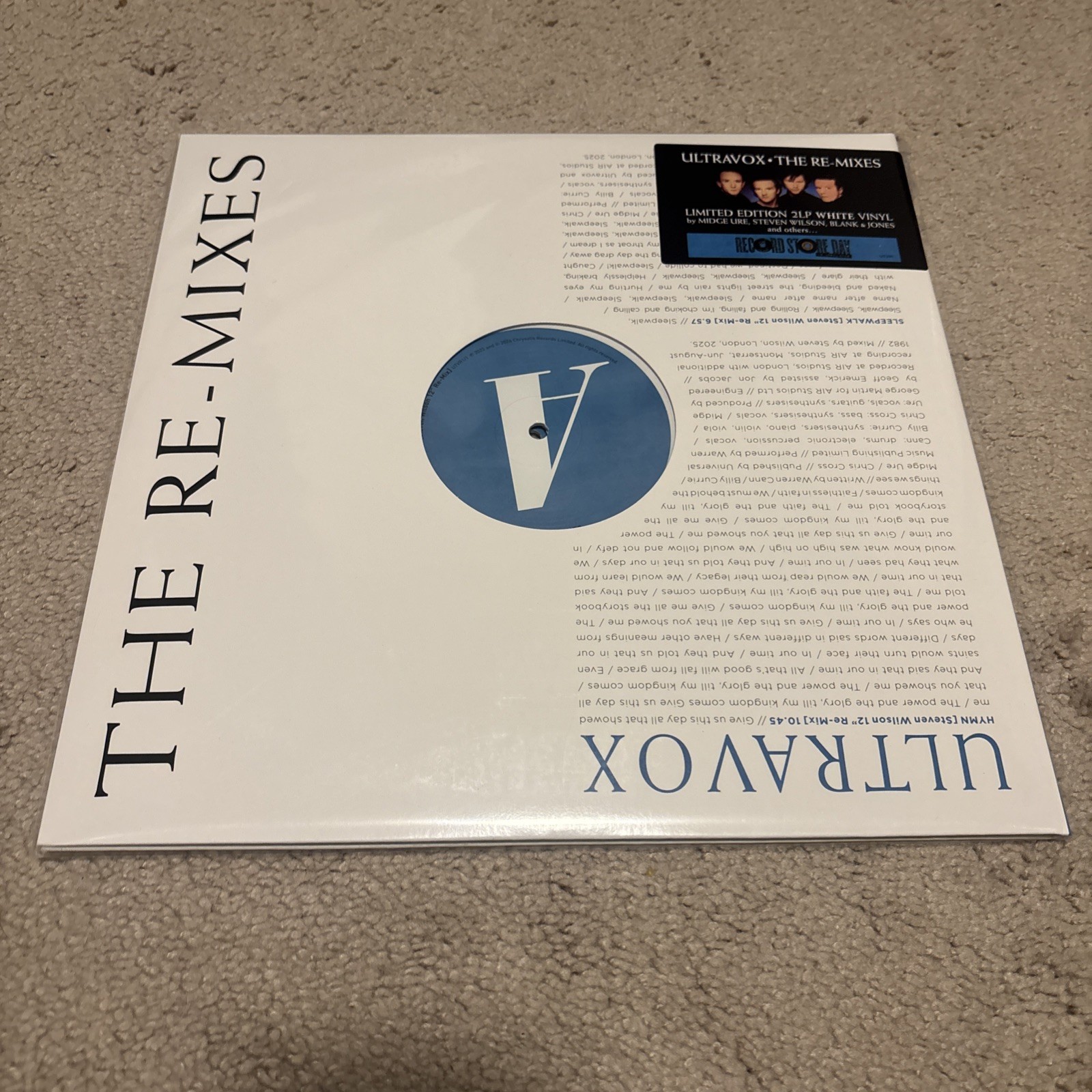 ULTRAVOX The Re-Mixes RSD 2026 2xLP sealed WHITE VINYL Record NEW
