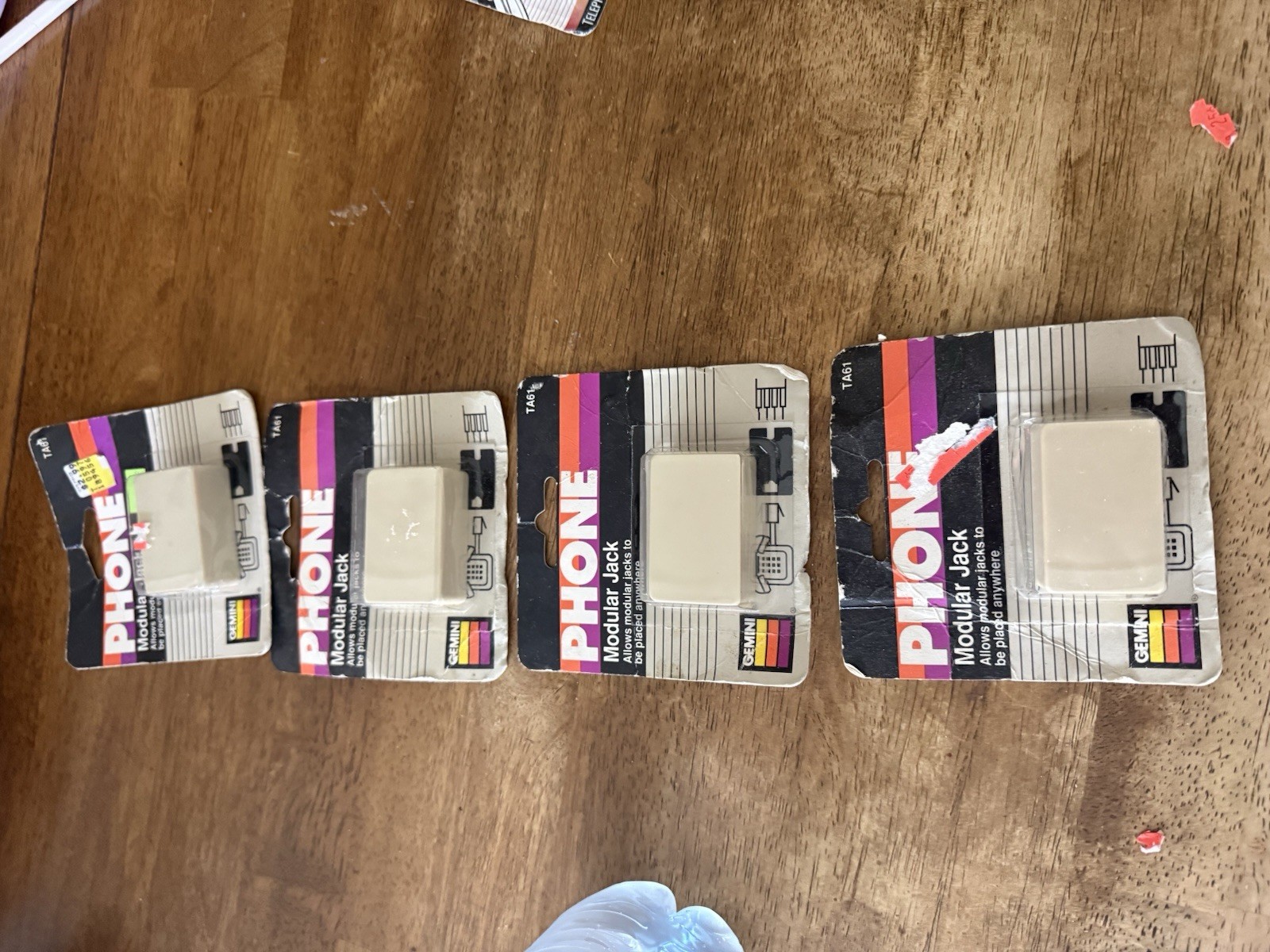 Lot Of 4 Gemini Modular Jacks For Telephones TA61 NOS Sealed