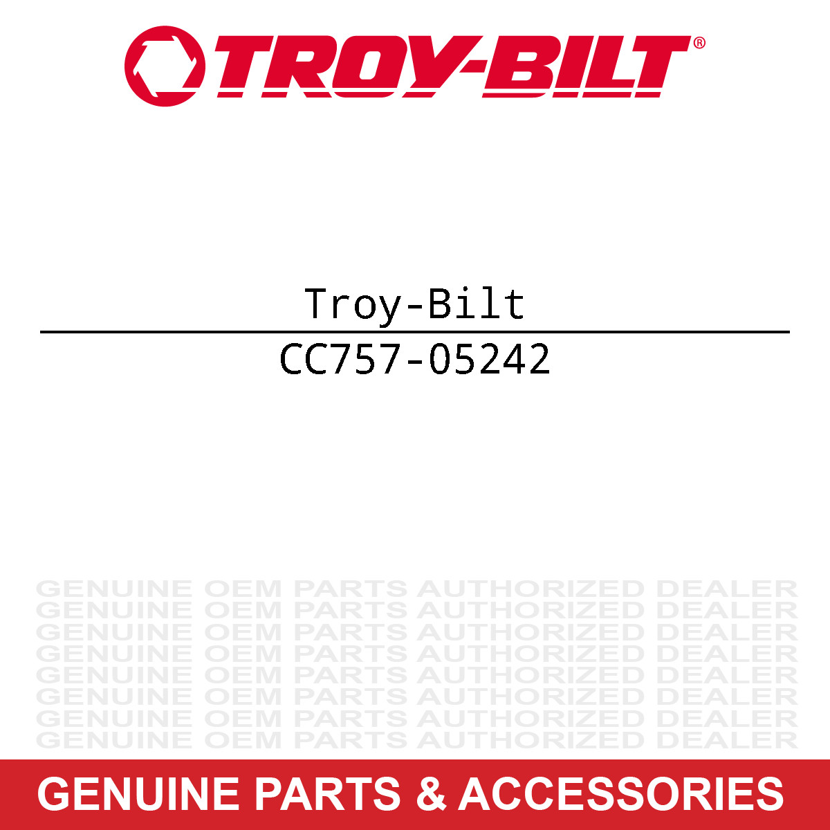 Troy-Bilt 757-05242 Medium Back W/Ops Bronco Super TB2142 TB1942