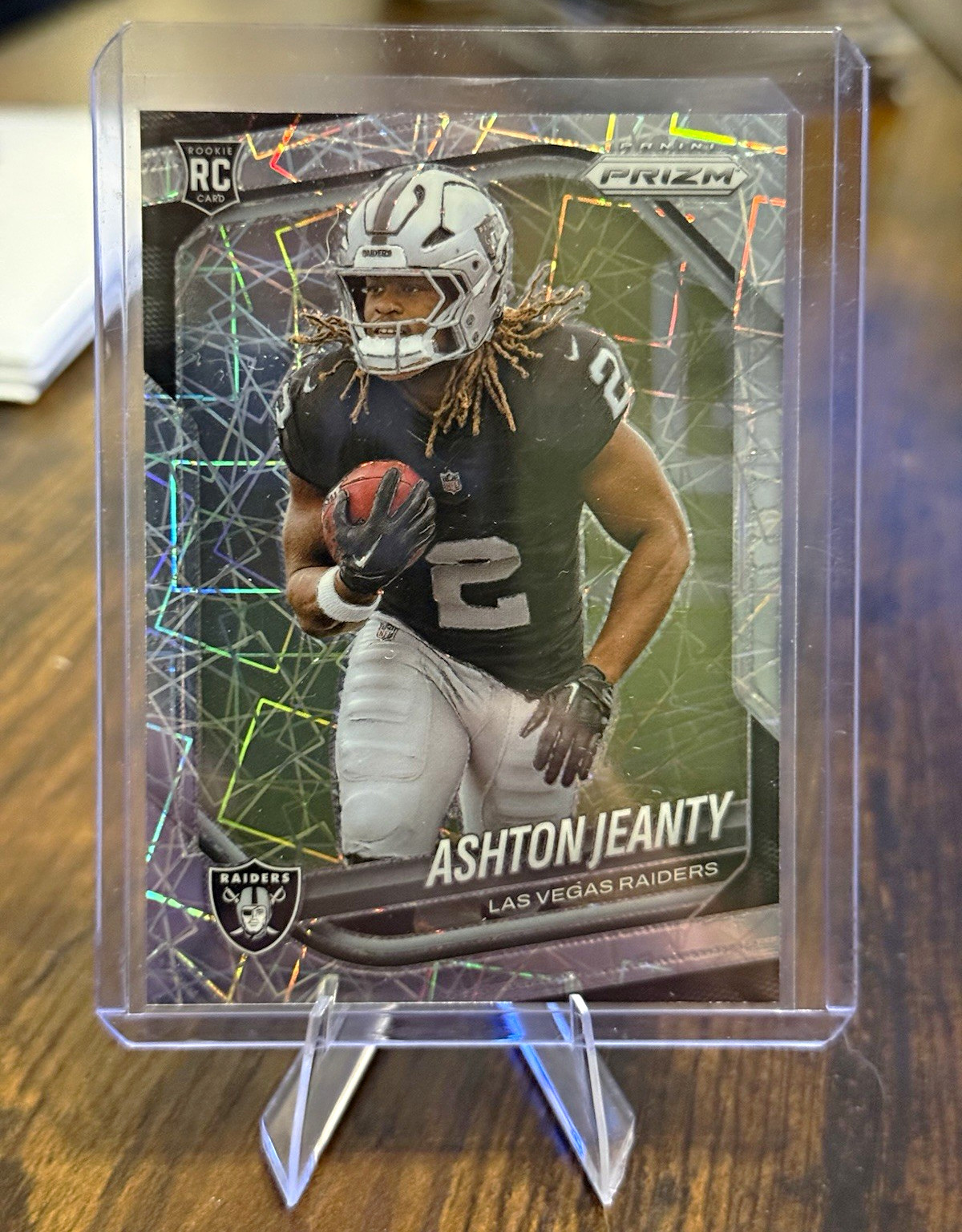Panini 2025 Panini Prizm Ashton Jeanty Raiders #315 RC Lazer Prizm Rookie