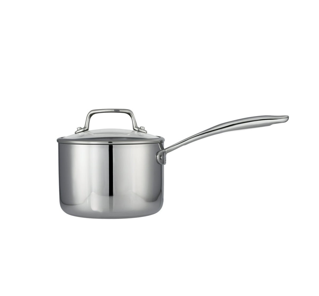 Tramontina Tri-Ply Stainless Steel 2-Quart Small Sauce Pan &Glass Lid