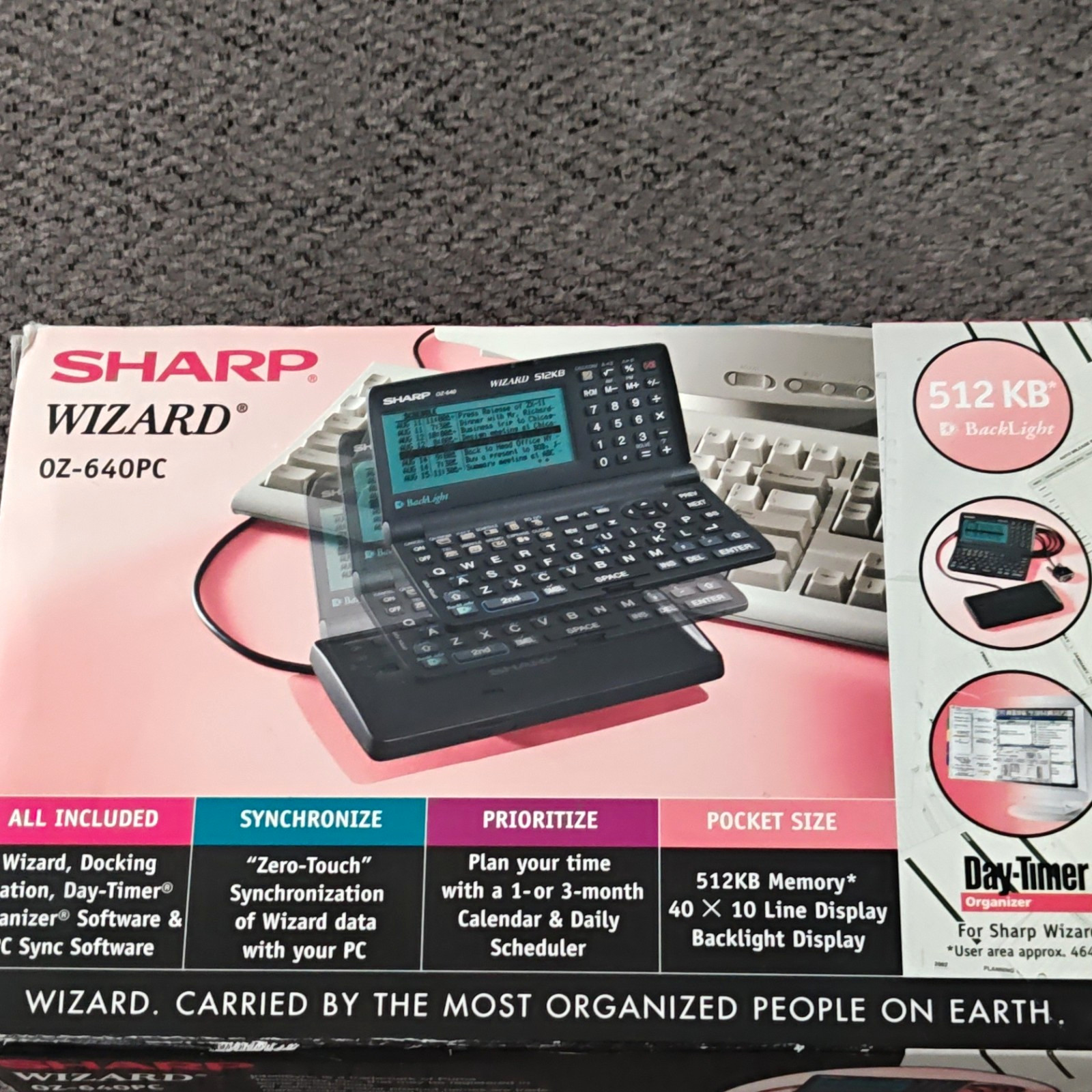 Vintage Sharp Wizard OZ-640PC Electronic Organizer 512KB RAM RARE UNOPENED NEW Vintage Sharp Wizard OZ-640PC Electronic Organizer 512KB RAM RARE UNOPENED NEW