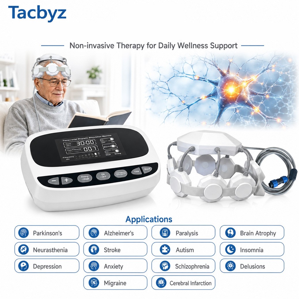 Transcranial Magnetic Brain Wellness Device for Anxiety Mood Support Stroke PTSD