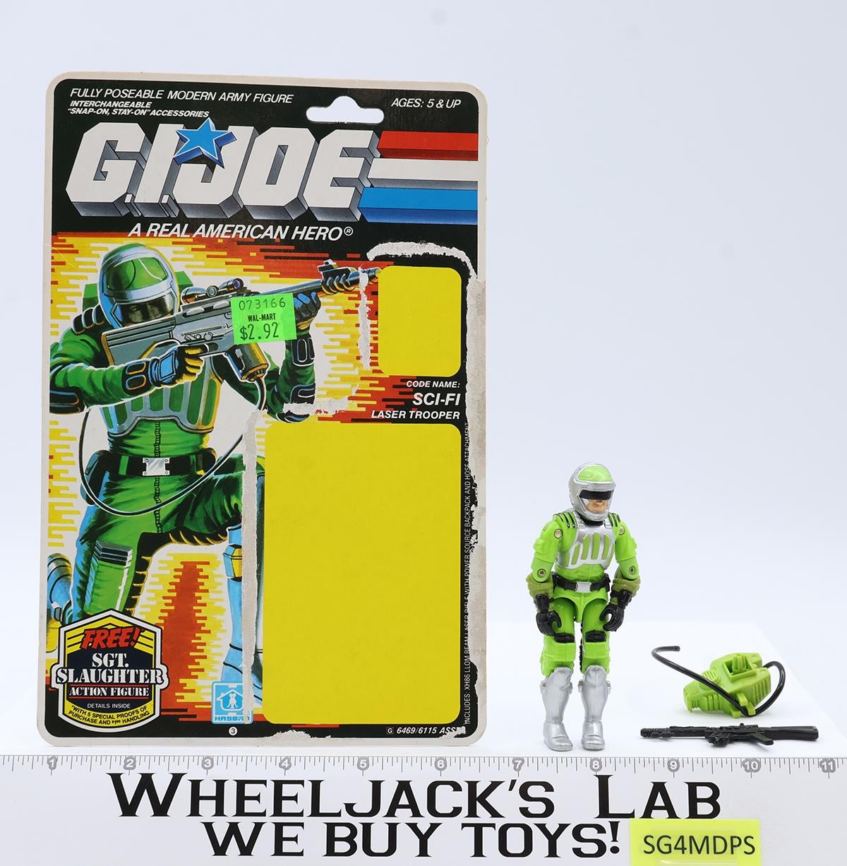 Sci-Fi V1 100% Complete W/ 36 Cardback & Bubble G.I. Joe 1986 Hasbro Vintage
