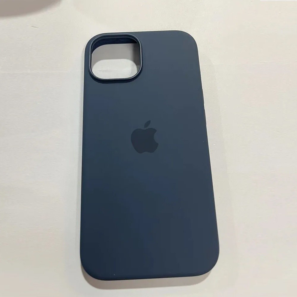 Compatible with Silicone Case MagSafe For iPhone 15 Pro - Storm Blue Compatible with Silicone Case MagSafe For iPhone 15 Pro - Storm Blue