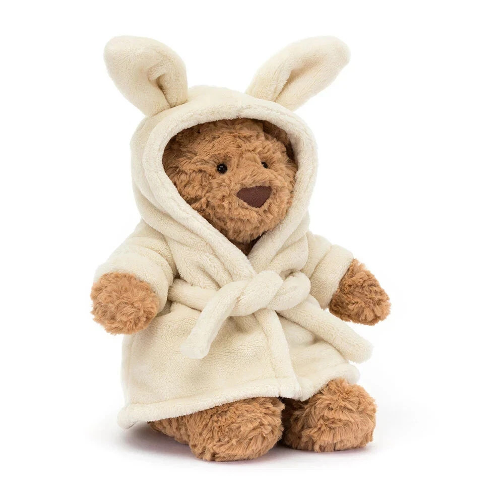 Jellycat Bartholomew Bear Bathrobe Plush NWT Dust Bag Cute Gift USA