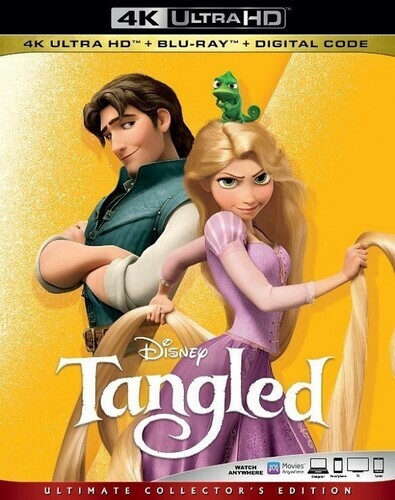 Disney's Tangled 4K UHD / Blu- Ray/w Slipcover New 