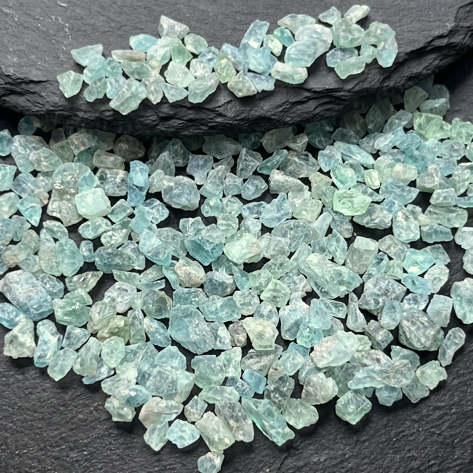 Small Apatite Rough Raw Crystal Chips (By The Ounce or Pound) Small Apatite Rough Raw Crystal Chips (By The Ounce or Pound)