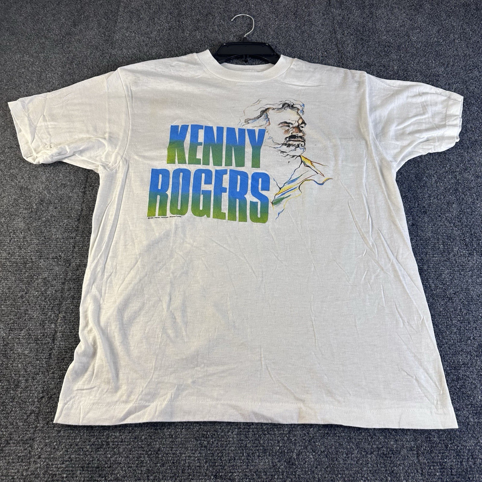 VTG 1986 Kenny Rogers Concert T Shirt Mens XL Ched Anvil Single Stitch Country