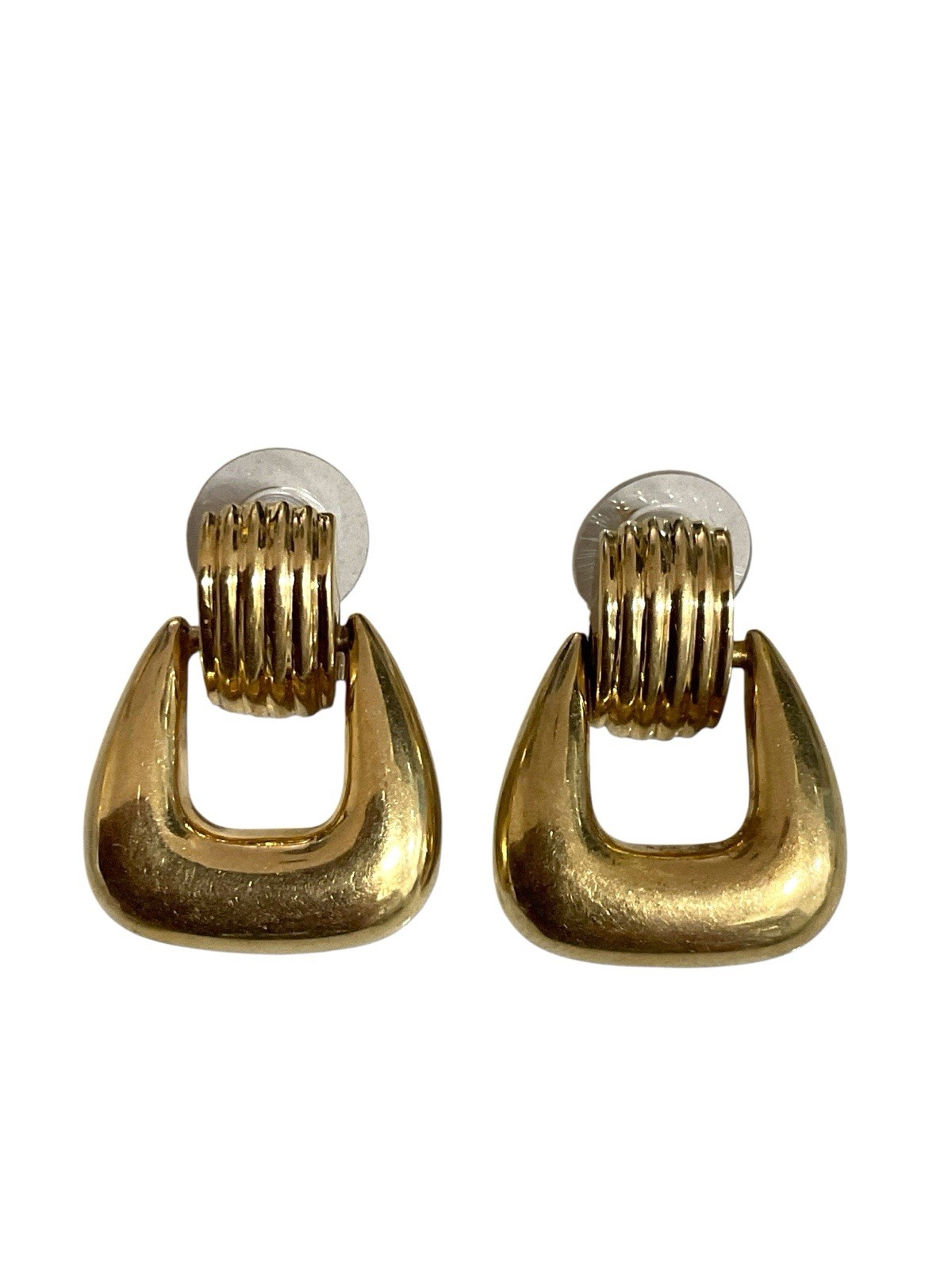 14K Solid Gold Sculptural Drop Earrings