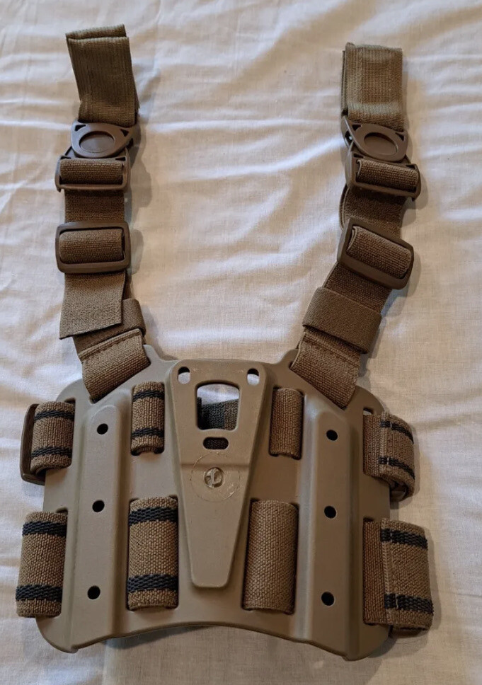 BlackHawk Serpa Tactical Drop Leg Holster Platform Coyote Tan Thigh