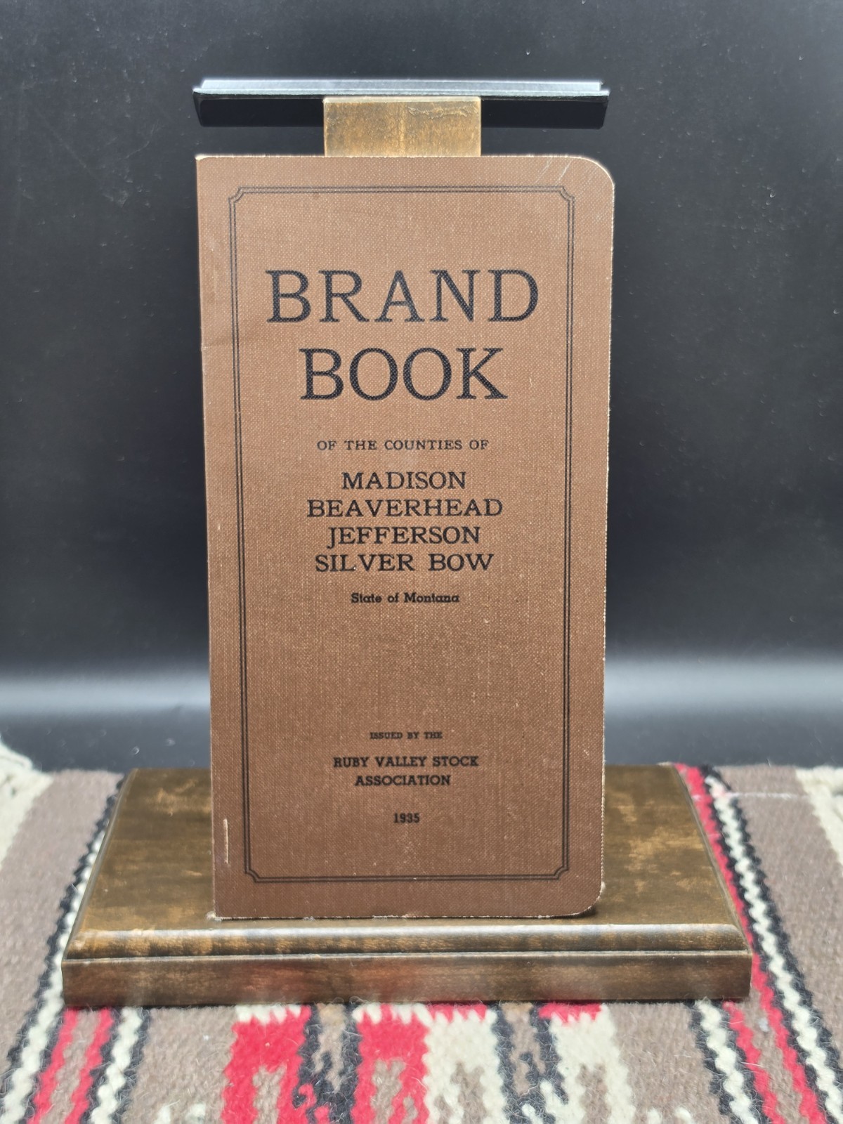 1935 Montana Stock Association Brand Book 1935 Montana Stock Association Brand Book
