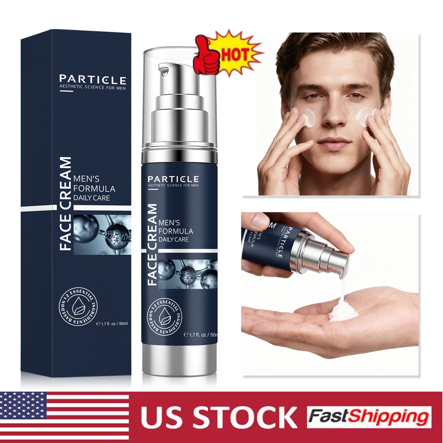 Particle Face Cream For Men 6-In-1 Anti Aging Cream Fights Eye Bags Dark Spots Particle Face Cream For Men 6-In-1 Anti Aging Cream Fights Eye Bags Dark Spots