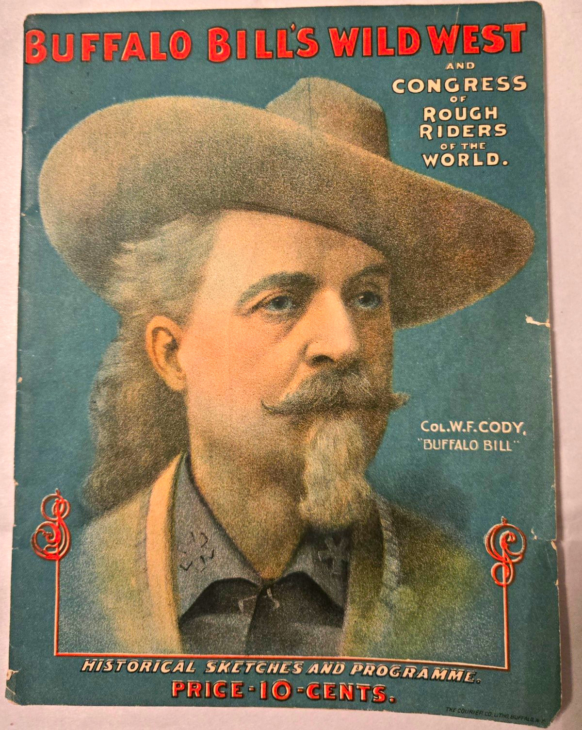 RARE 1901 Buffalo Bill Wild West Program Congress of Rough Riders Sen-Sen Ad