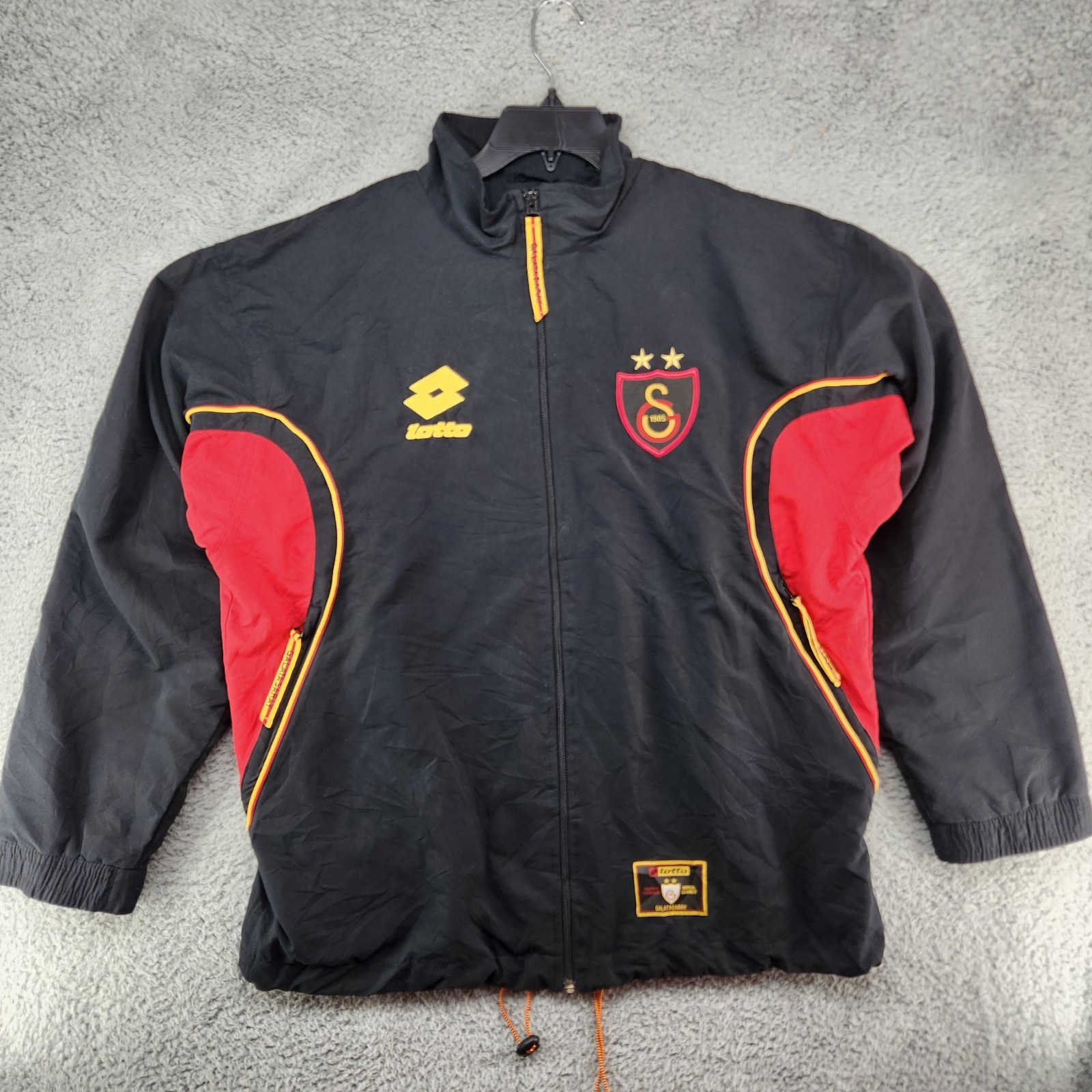 Galatasaray Football Soccer Track Jacket 2001 2002 Lotto Black Mens Size XL Galatasaray Football Soccer Track Jacket 2001 2002 Lotto Black Mens Size XL