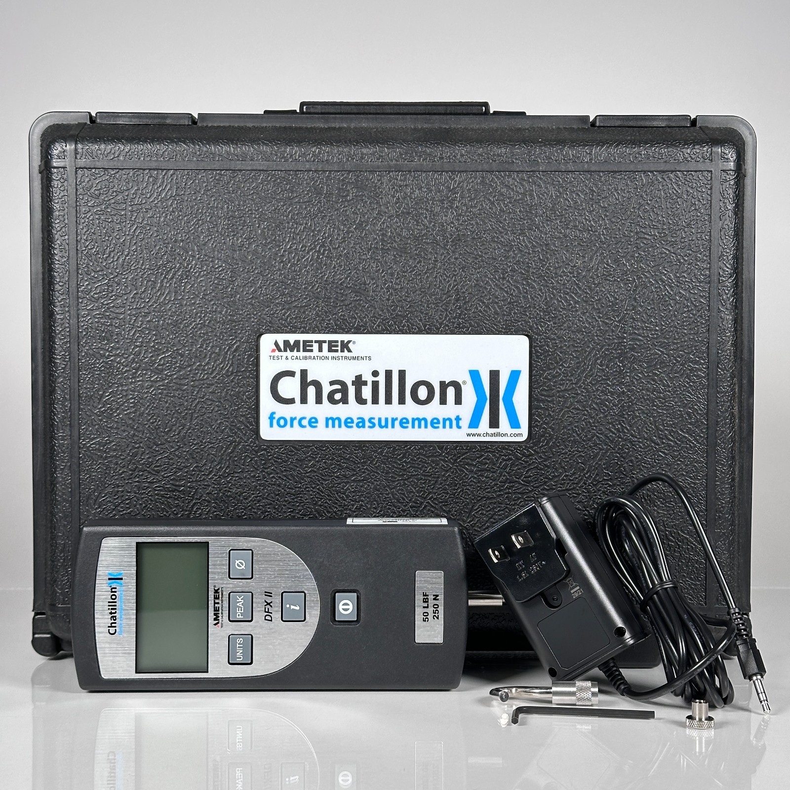 Chatillon Ametek DFX II Digital Force Gauge 50 lbf 250 N Metrology Meter w/ Case