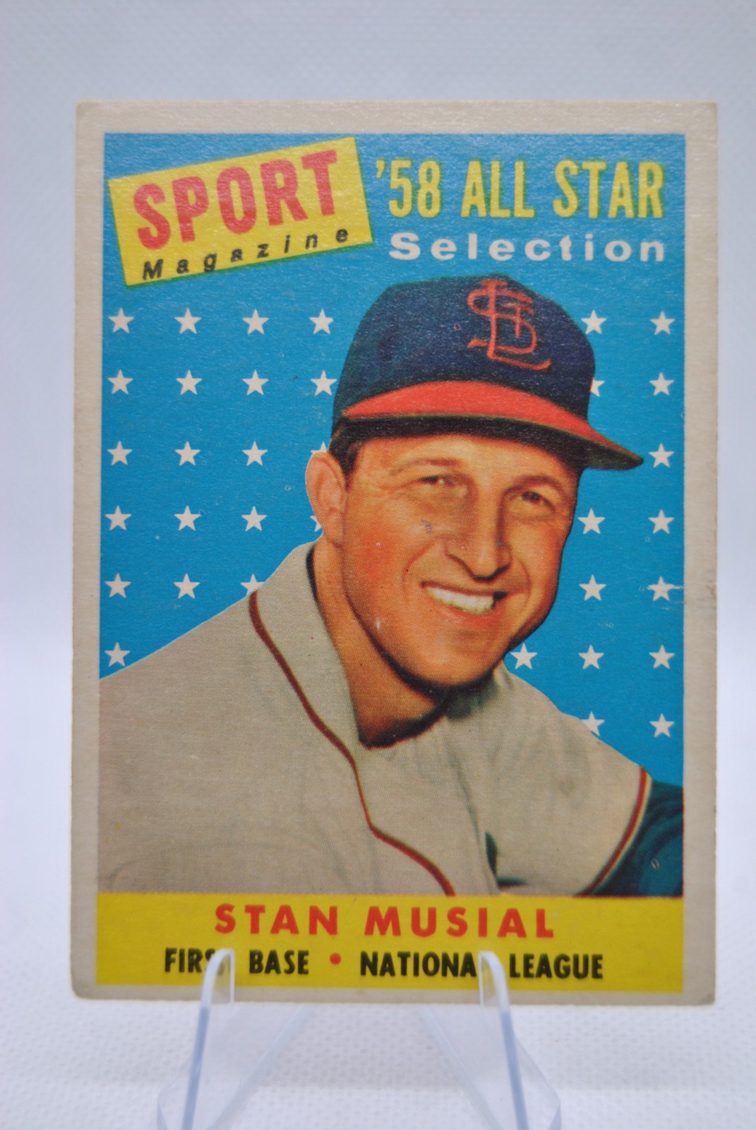 1958 Topps #476 Stan Musial (GUM STAIN)