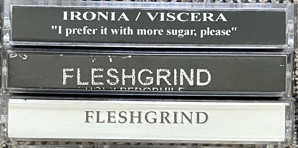 3 Rare Death Metal Grindcore Demo Tape Ironia Viscera Fleshgrind