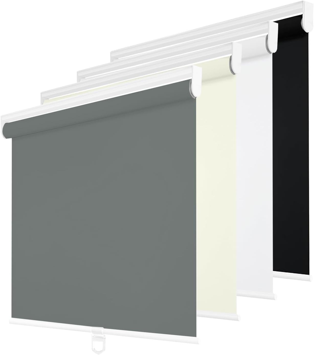 Changshade 100% Blackout Cordless Roller Shades Window Blinds Room Darkening