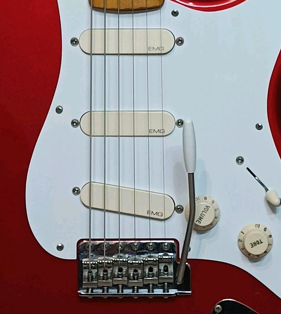 Vintage'57 FENDER 10/32 Bridge 3/16 Bar Gilmour RED STRAT 51/5 SHORT ARM Lever