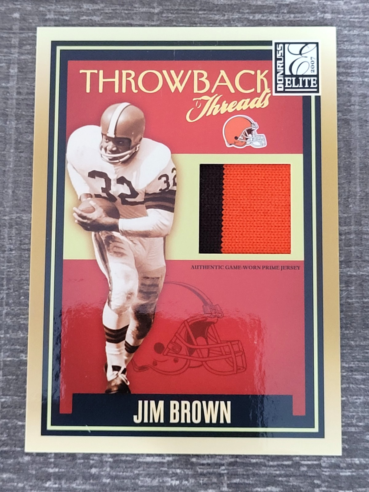 2007 Donruss Elite Throwback Threads Jim Brown Ladainian Tomlinson Patch /5