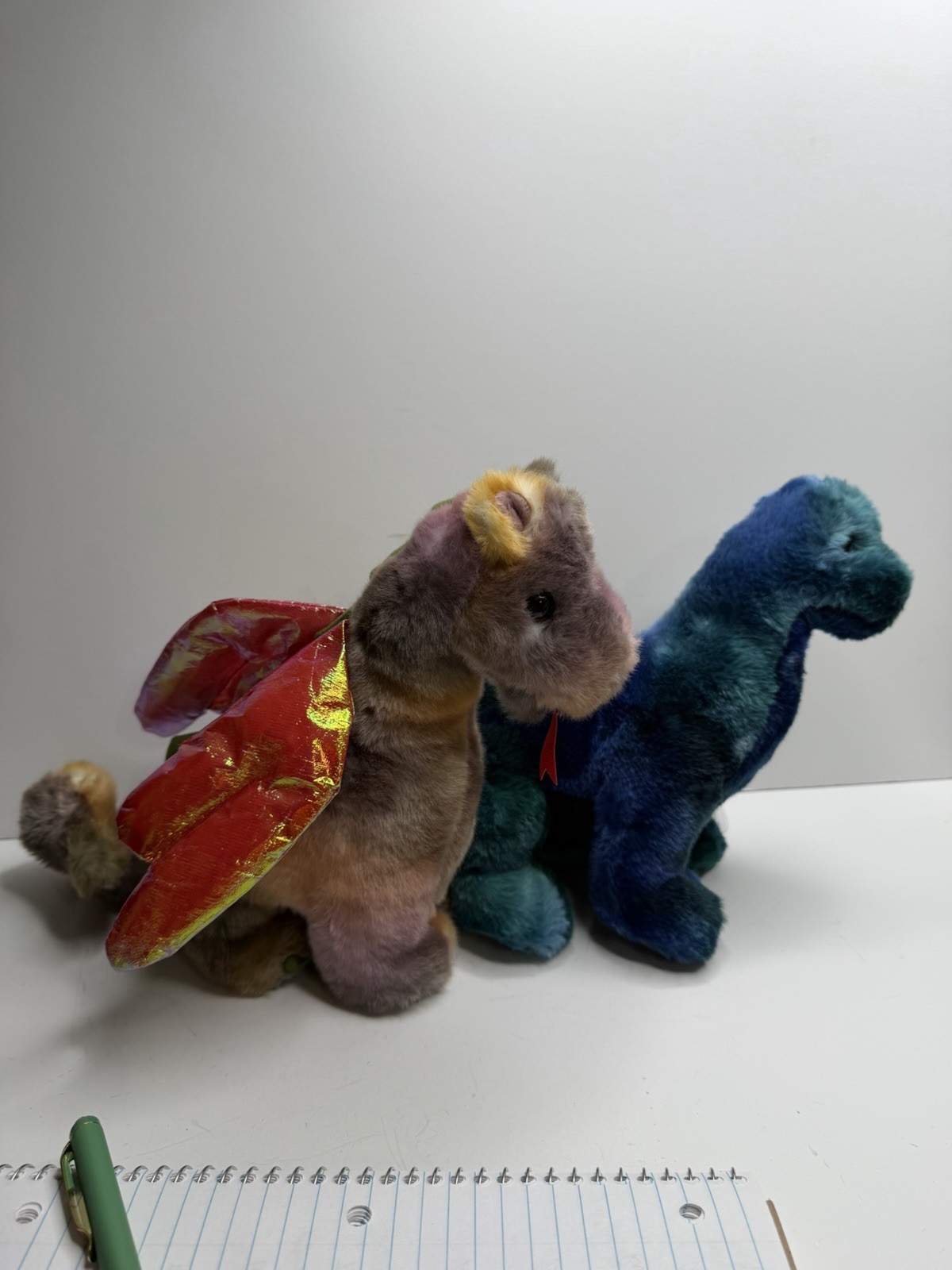 Ty Beanie Buddies Scorch & Bronty Plush Dinosaur Lot 1998 Vintage