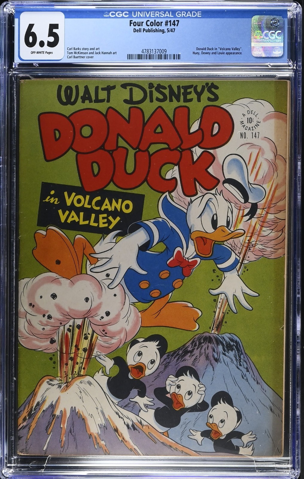 Four Color #147 CGC 6.5 Donald Duck Volcano Valley Carl Barks Dell Comics 1947