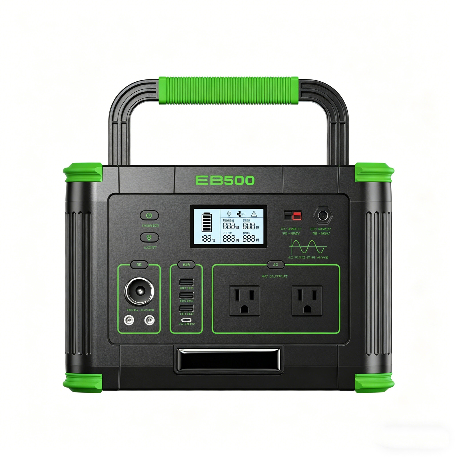 NEW 500W 519Wh Lithium-ion Battery Power Station Portable Solar Generator RV NEW 500W 519Wh Lithium-ion Battery Power Station Portable Solar Generator RV