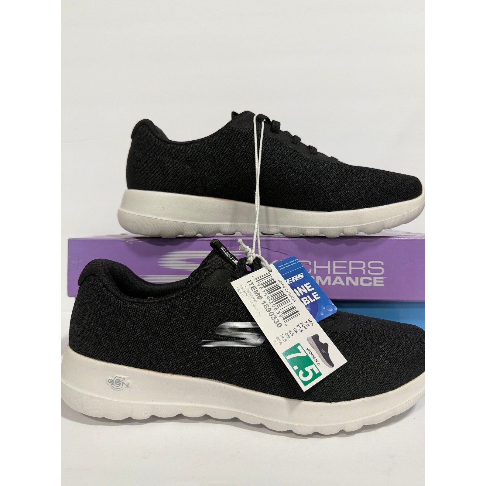 Skechers Go Walk Joy Women 7.5 Black NEW 179021 Mesh Walking Sneakers