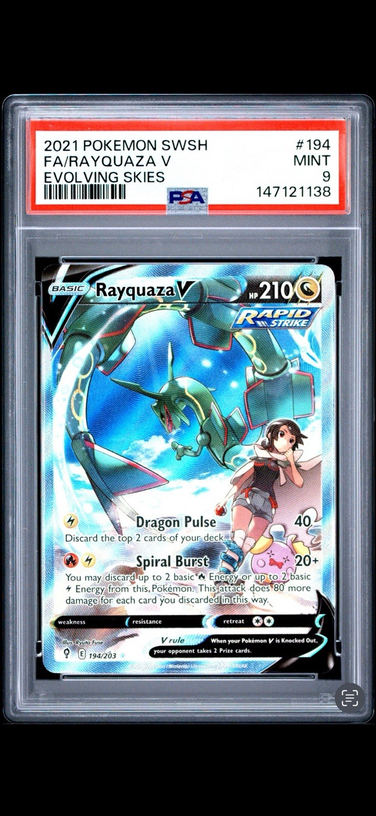 Rayquaza V (Alternate Full Art) 194/203 SWSH07: Evolving Skies Holo Rayquaza V (Alternate Full Art) 194/203 SWSH07: Evolving Skies Holo