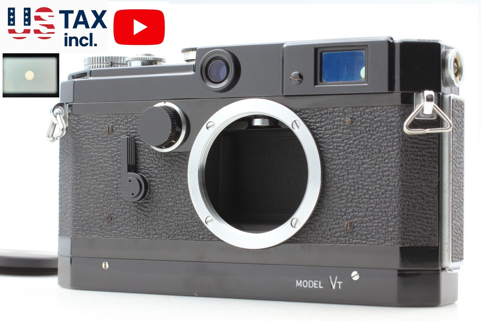 CLA\'d [N MINT] Canon VT Model Rangefinder Film Camera BLACK Painted From JAPAN