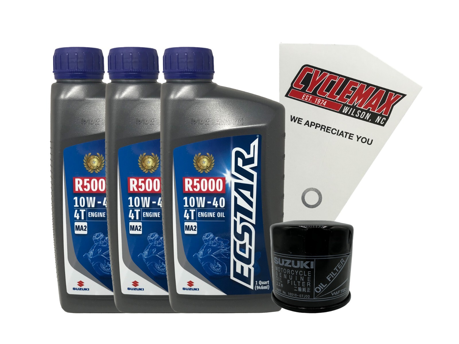 Cyclemax Genuine OEM Standard Oil Change Kit fits 2006-2026 Suzuki GSX-R600 Cyclemax Genuine OEM Standard Oil Change Kit fits 2006-2026 Suzuki GSX-R600