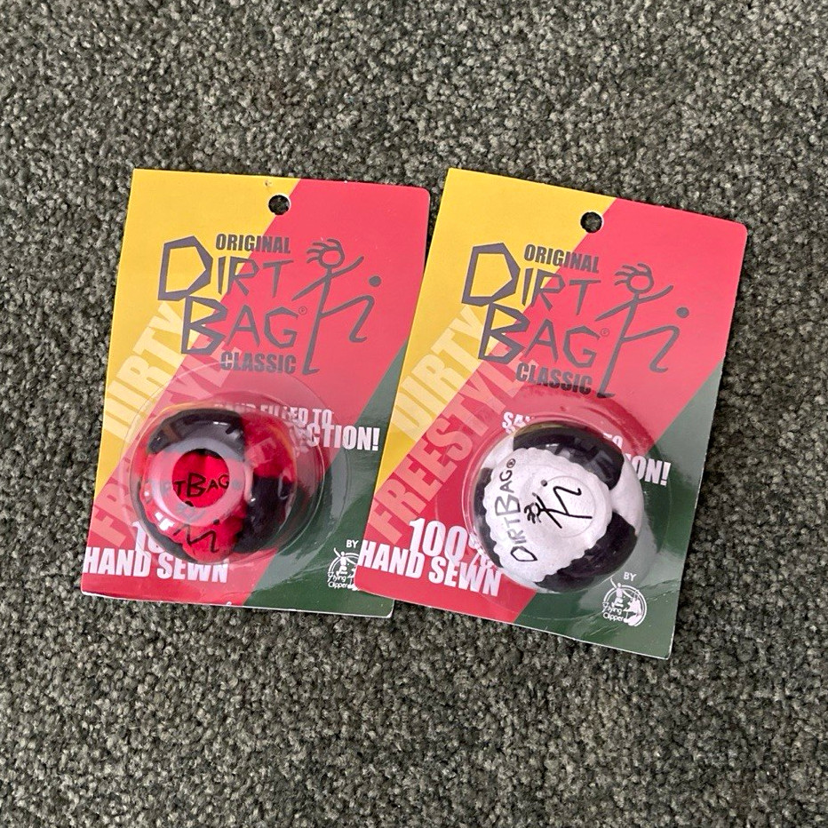 DirtBag Classic Hand Sewn Footbag Throwing Toy Set of 2 (Red & Black) DirtBag Classic Hand Sewn Footbag Throwing Toy Set of 2 (Red & Black)