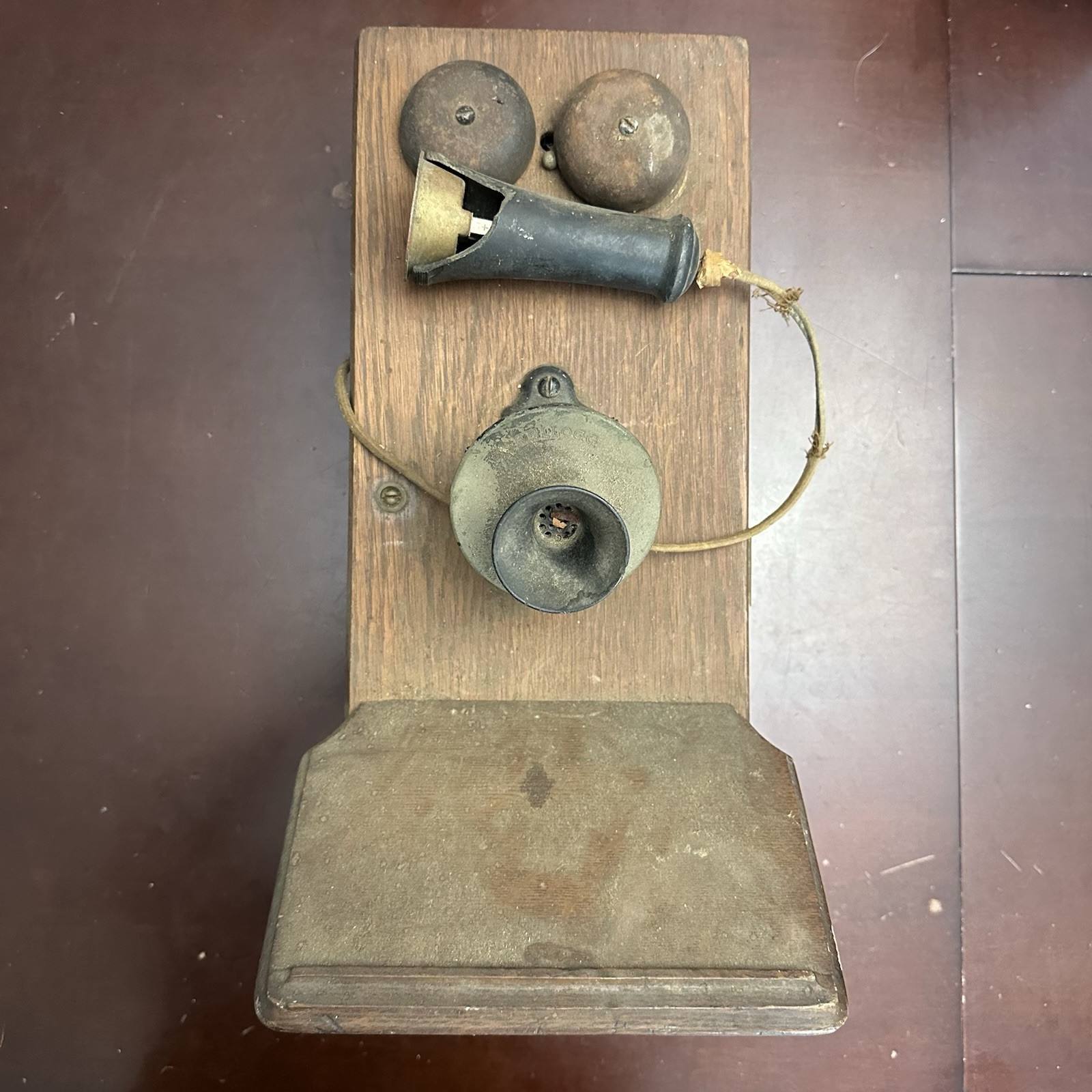 Kellogg Antique Wooden Wall Telephone Phone Pre-1920s Vintage Crank Style Box ￼￼
