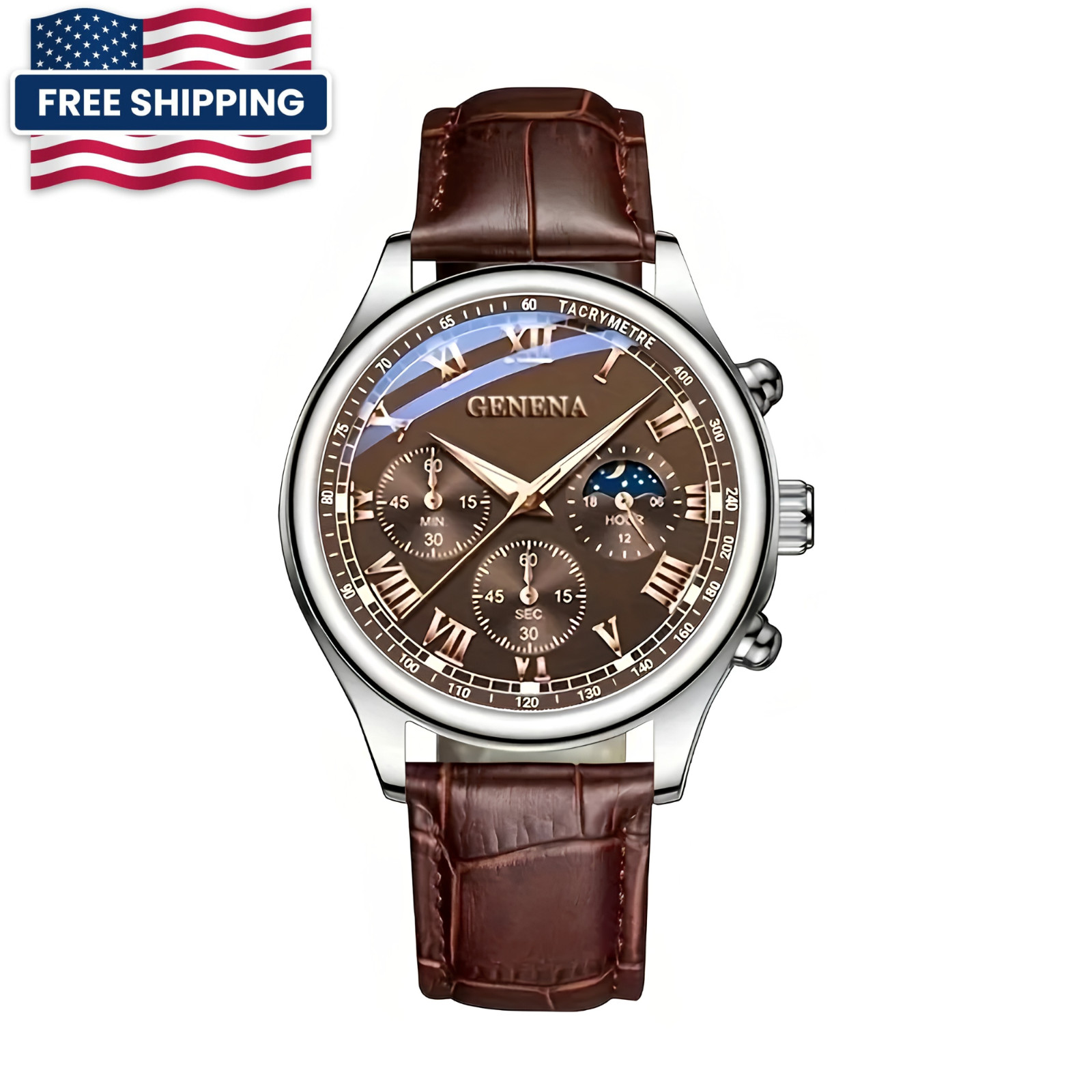 Fashion Men Business Watches Casual Leather Strap Quartz Watch for Men