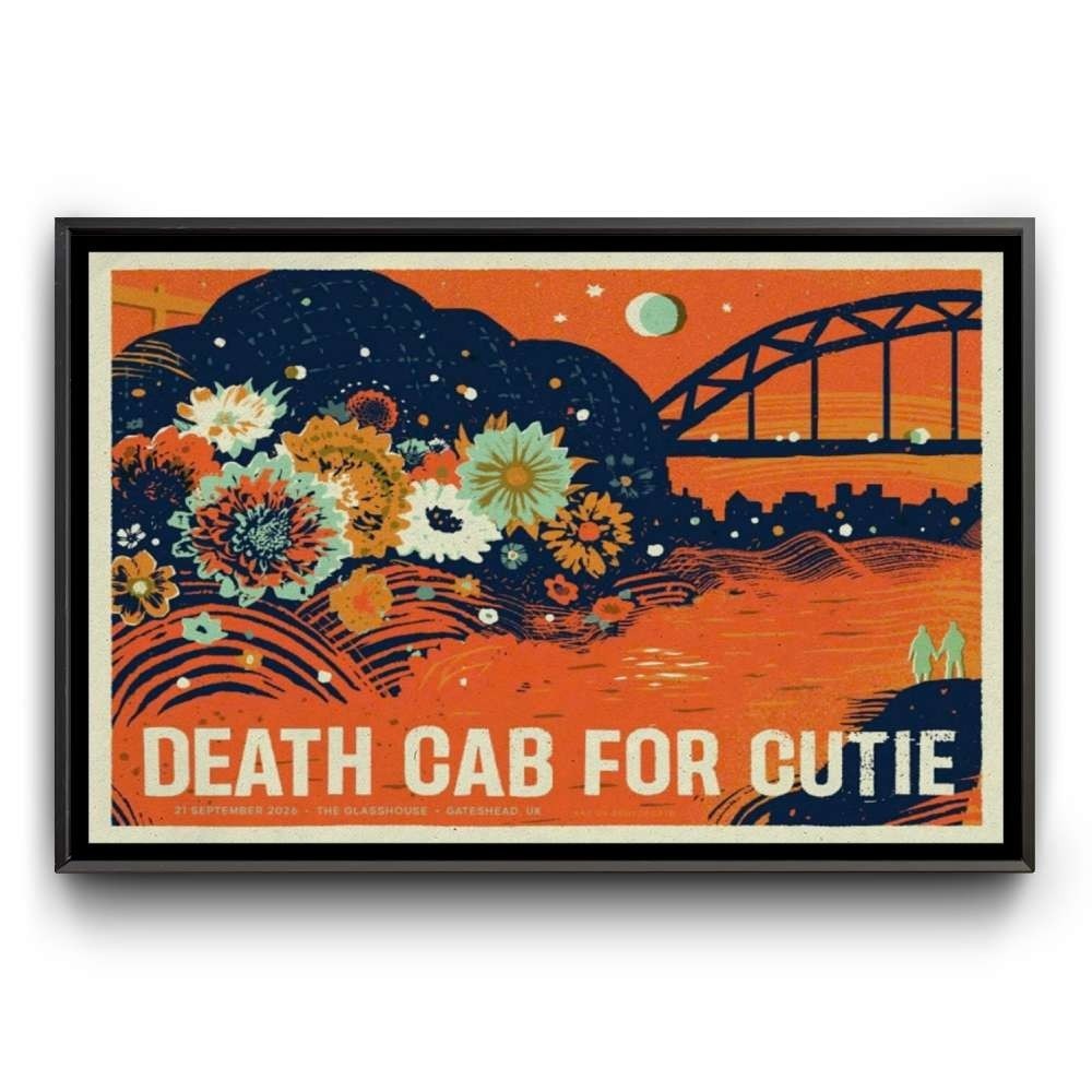 Death Cab For Cutie The Glasshouse Gateshead UK Poster 2026 Concert