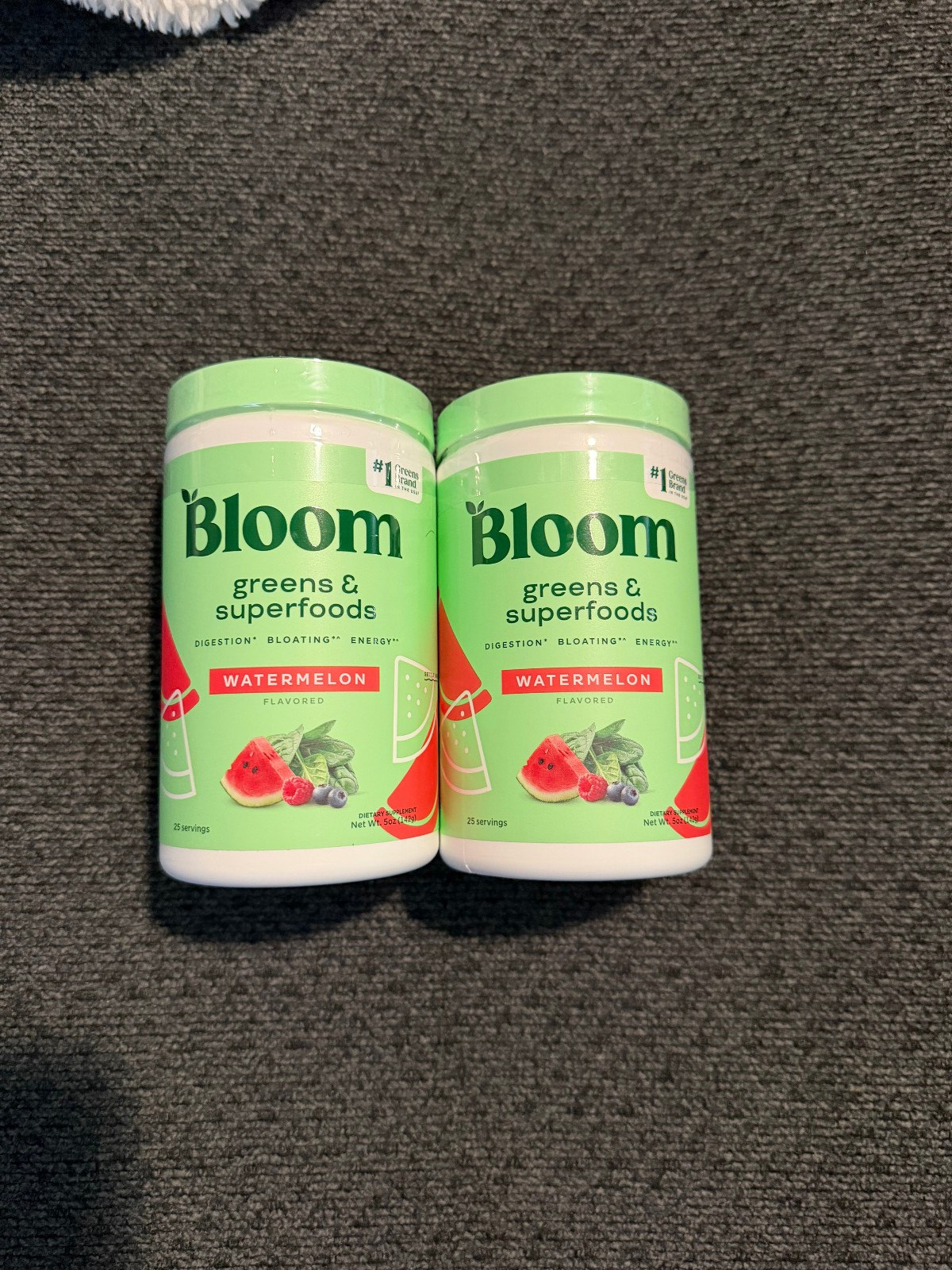 Bloom Nutrition Greens & Superfoods Powder Watermelon 2 packs exp 5/27