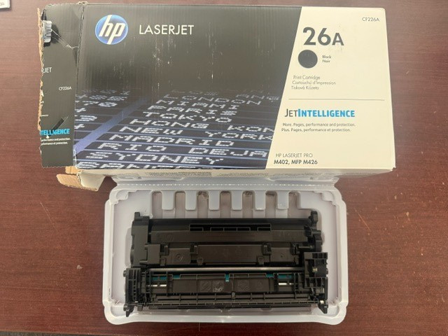 Genuine HP 26A CF226A Black Toner OEM LaserJet Pro Printer New Open Box Genuine HP 26A CF226A Black Toner OEM LaserJet Pro Printer New Open Box