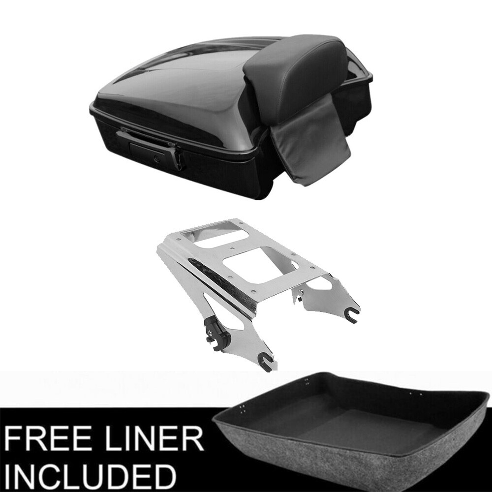 10.7\'\' Chopped Trunk Backrest Mount Rack Fit For Harley Touring Road King 09-13
