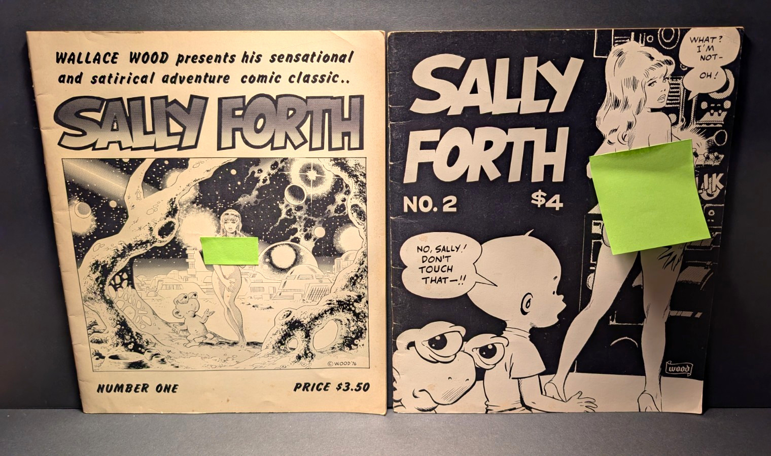 Sally Forth #1 + #2 Black & White Comic Book Lot Wallace Wood 1st printings Sally Forth #1 + #2 Black & White Comic Book Lot Wallace Wood 1st printings