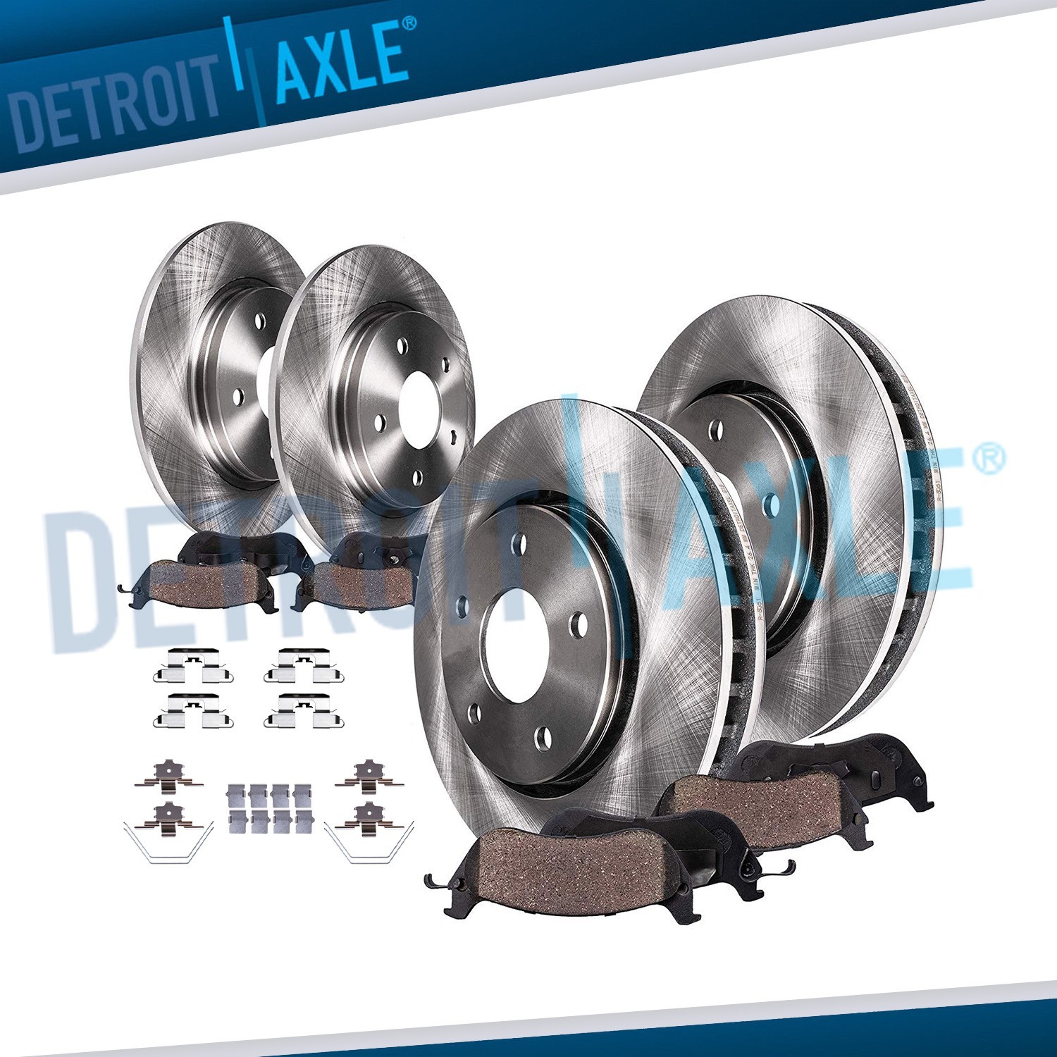 Front & Rear Rotors Brake Pads for Ford Fusion Mazda 6 Lincoln MKZ Mercury Milan