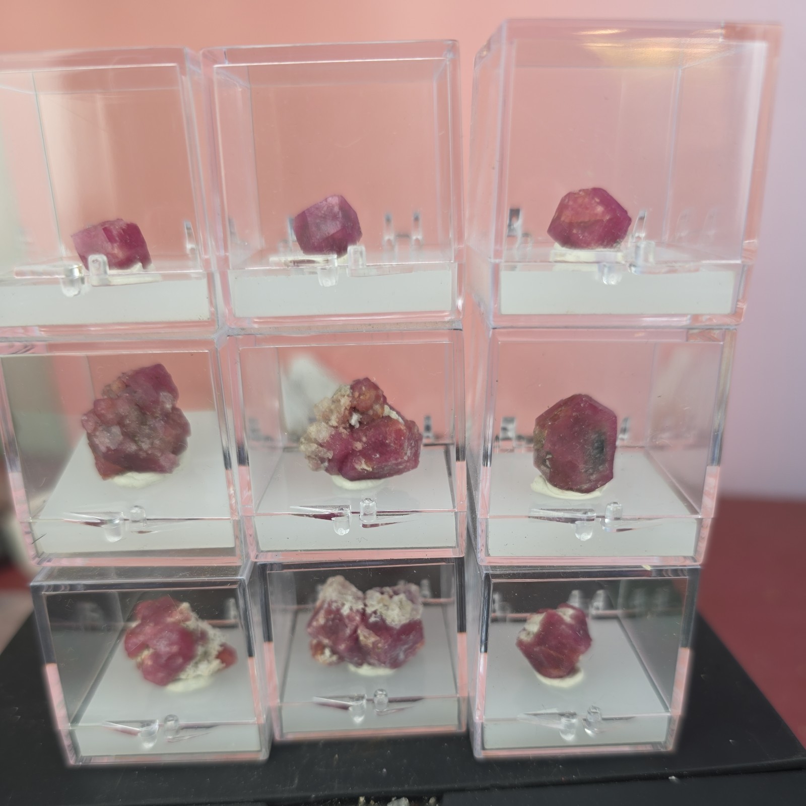 Raspberry Grossular Garnet  Thumbnail from Mexico 9pc lot wholesale