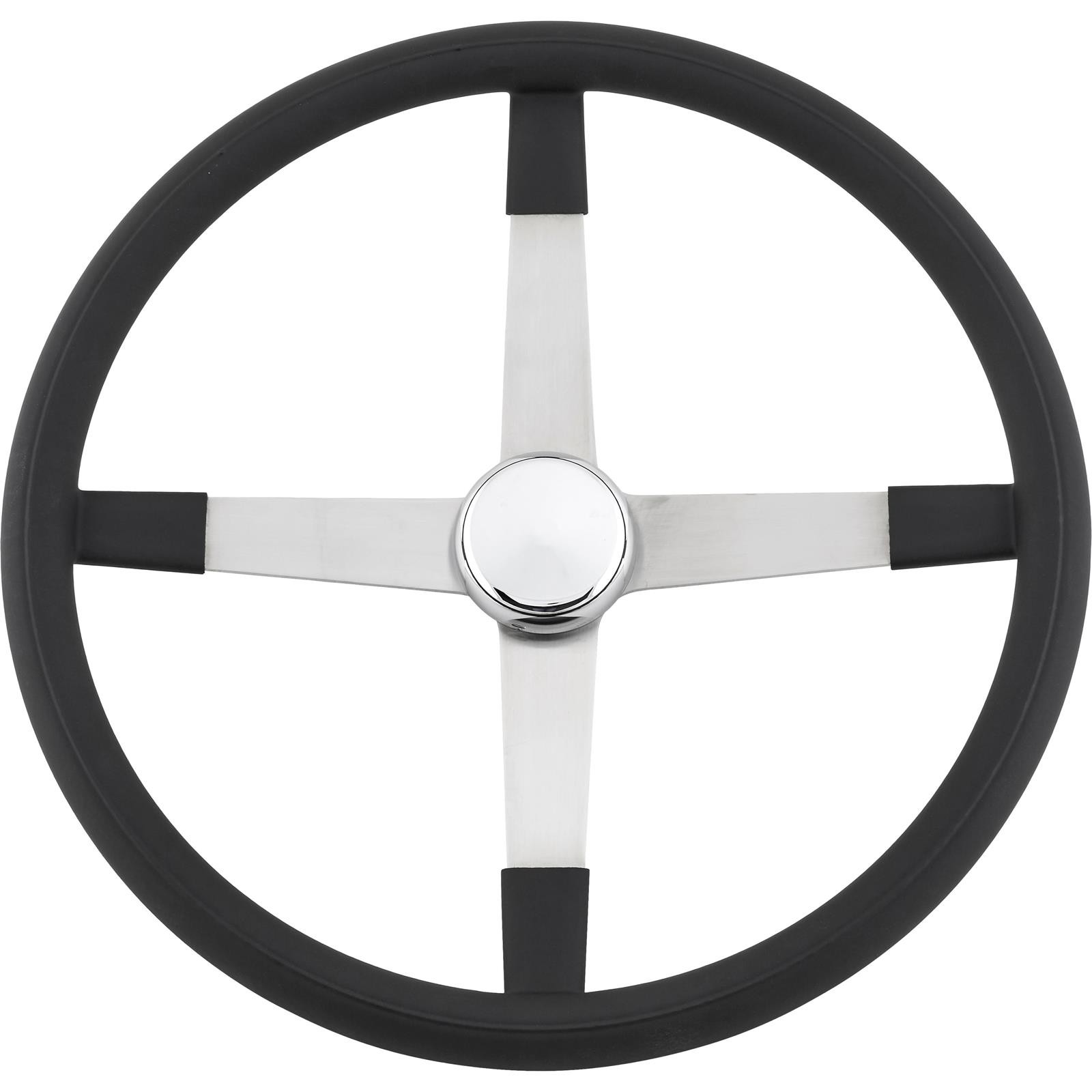Competition 4-Spoke Bell-Style Steering Wheel, 17 Inch, Dished