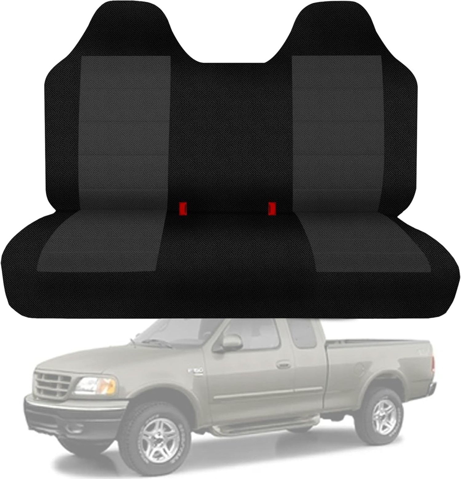 ESMING Front Bench Seat Cover with Molded Headrests Fit for Ford F-150 1999-2...