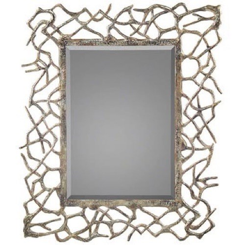 Stunning Designer John-Richard Vintage Heavy Metal Branch Mirror