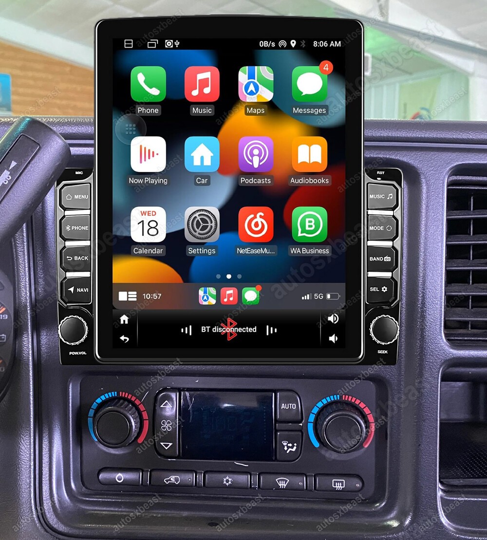 For 2003-2006 Chevrolet Silverado 1500 In Dash Radio Rotated Stereo CarPlay
