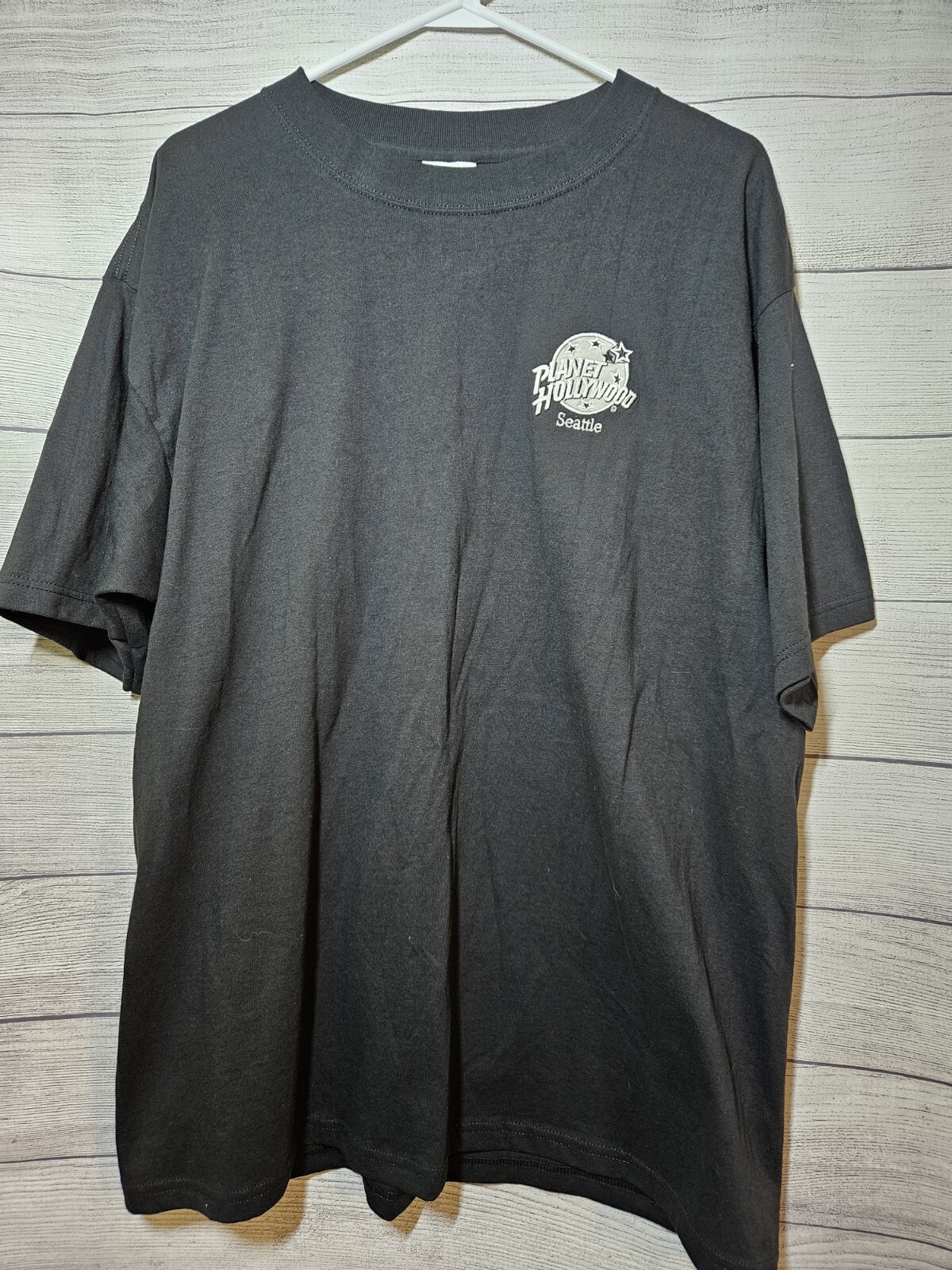 VINTAGE Planet Hollywood SEATTLE Black Men\'s T-Shirt - Size XL - NWT - 1991