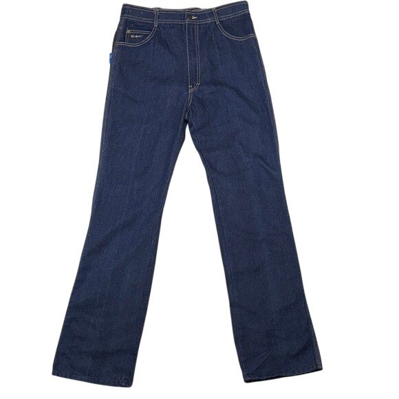 Vintage Paul Warren Dark Wash Straight Leg Jeans Embroidered Back Pockets Men 34