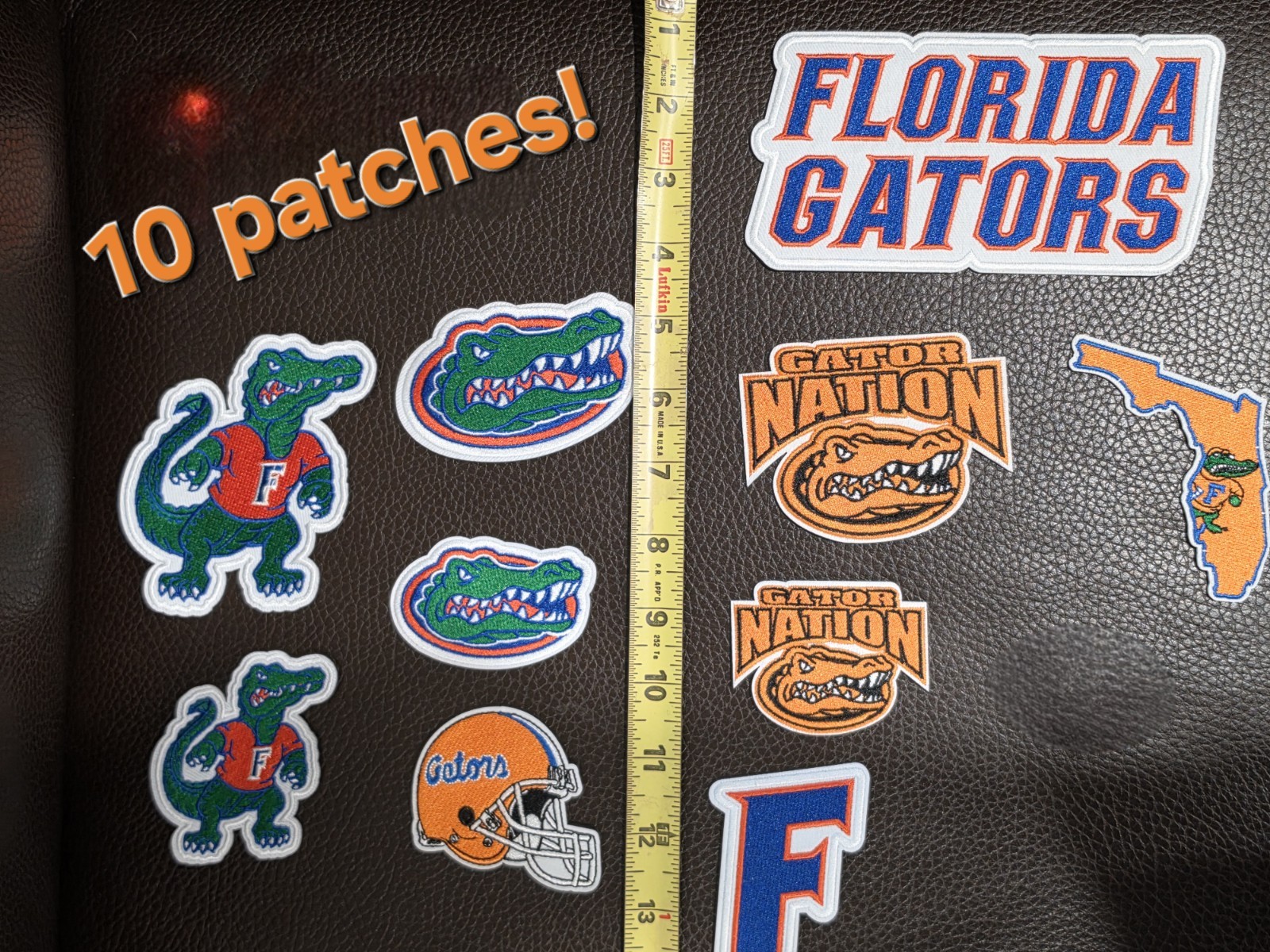 New Florida Gators Embroidered Patches LOT of  10 