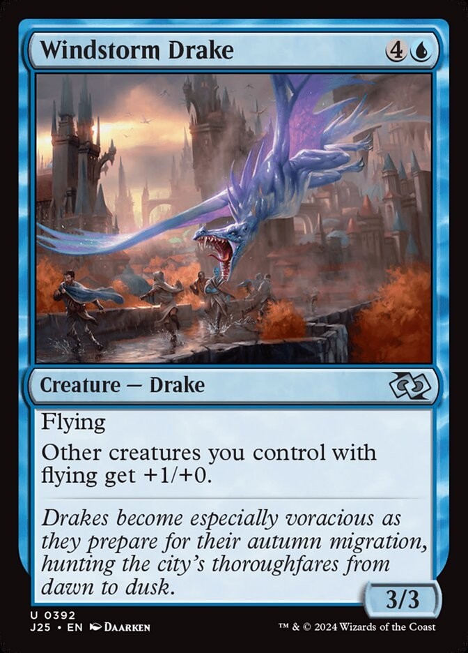 (x4) Windstorm Drake 0392 Play Set Uncommon Foundations Jumpstart MTG NM